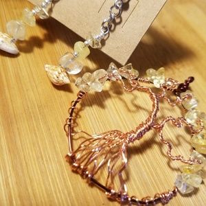 Citrine + shell matched set